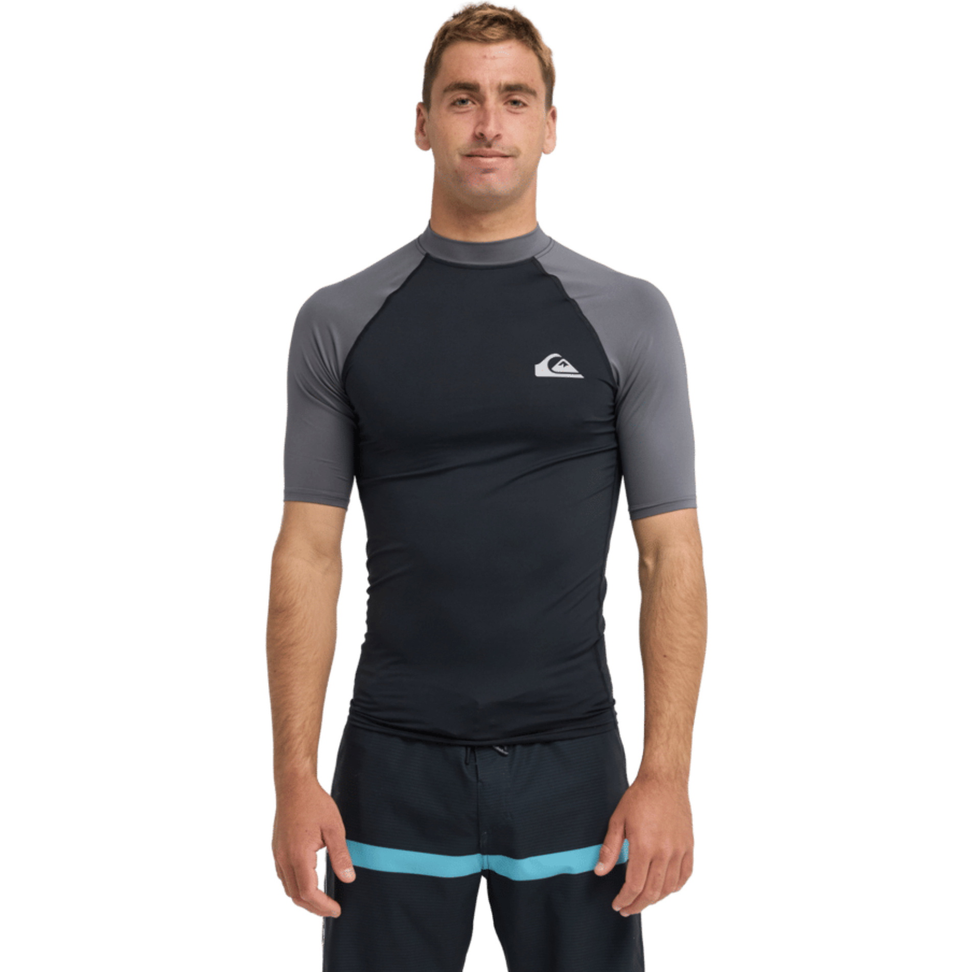 2026 Quiksilver Herre Everyday UPF50 Kortærmet Lycra-vest AQYWR03130 - Black / Iron Gate